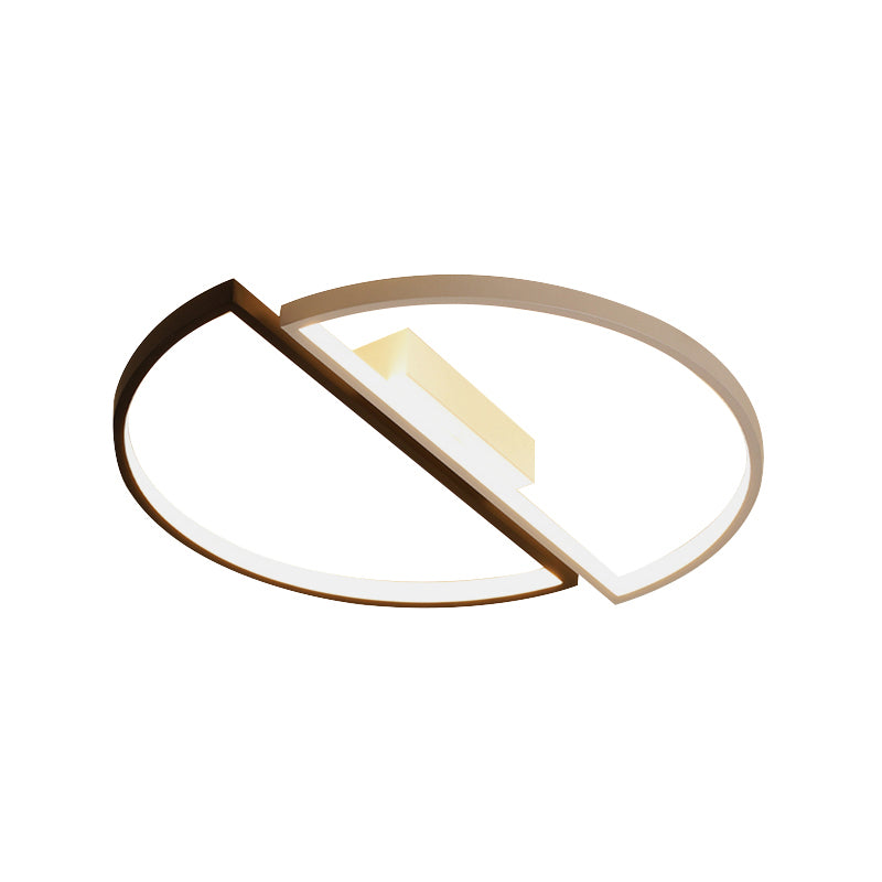 Acrylique Sépissage DEL Flush Mount Light Simplicity Flush Mount Ceiling Light in Black and White