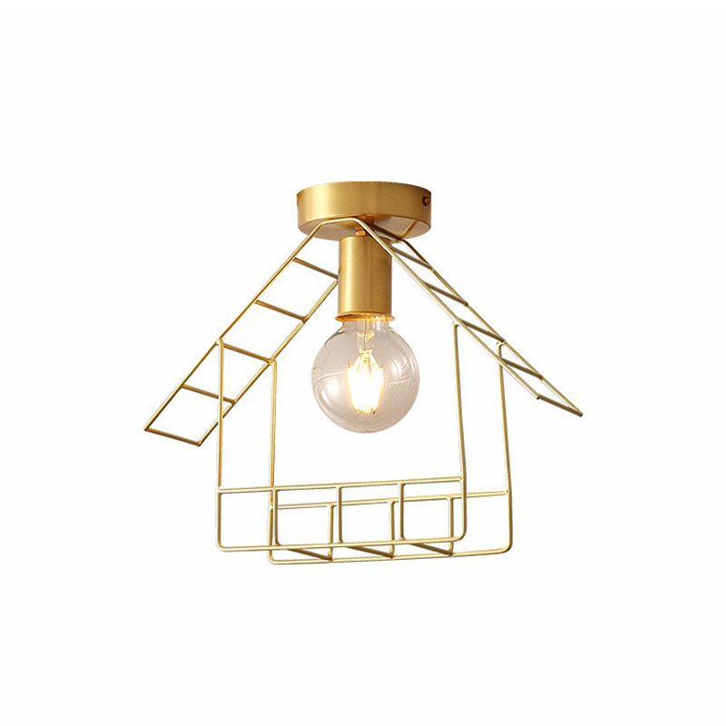 Metallic huisvormige semi -spoellicht eenvoud