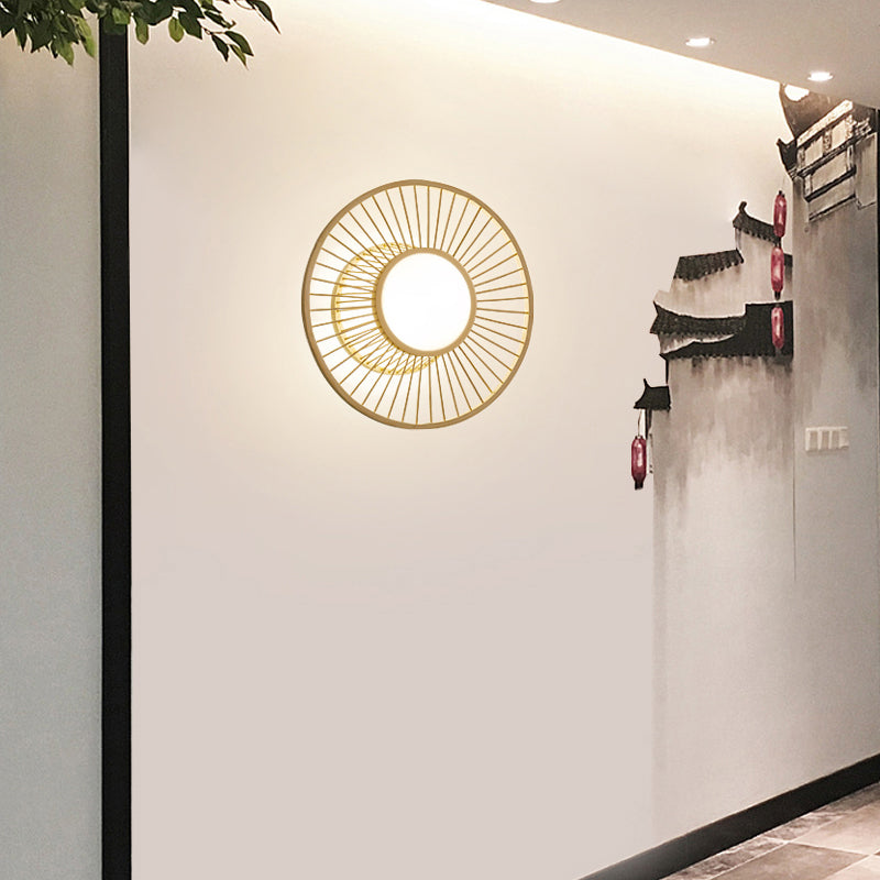 Sala de estar en forma de rueda Luz de pared de pared simplicidad de pared LED en madera