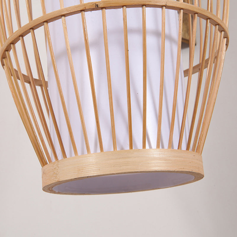 Vat bamboe muurlicht minimalistisch 1 hoofd houten muurverlichting voor restaurant voor restaurant