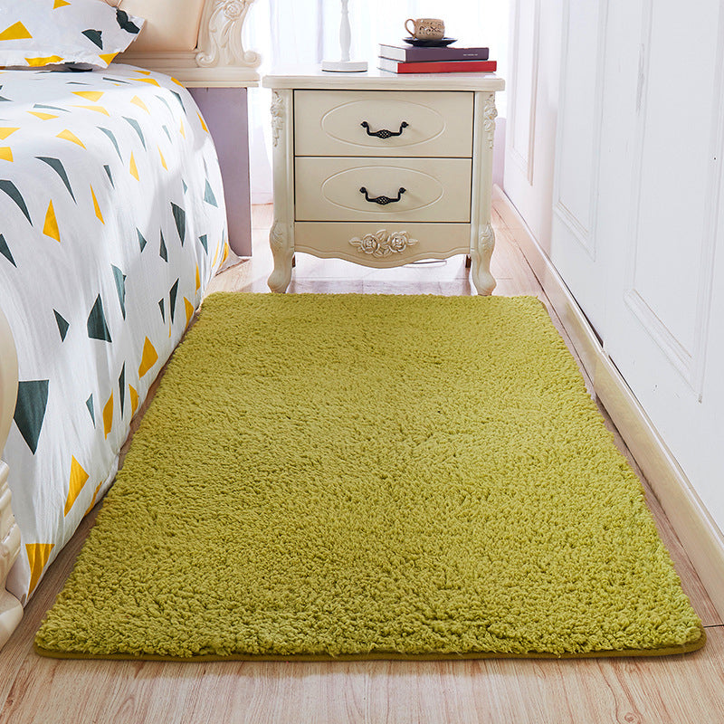 Casual Room Rug Multi-Color Solid Color Area Carpet Cotton Non-Slip Backing Washable Easy Care Rug