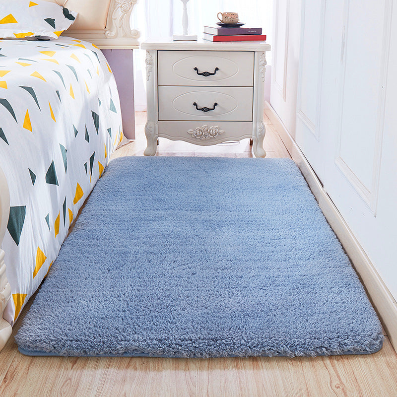 Casual Room Rug Multi-Color Solid Color Area Carpet Cotton Non-Slip Backing Washable Easy Care Rug