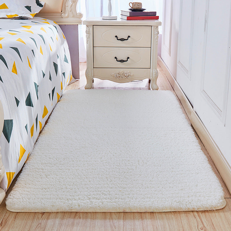 Casual Room Rug Multi-Color Solid Color Area Carpet Cotton Non-Slip Backing Washable Easy Care Rug