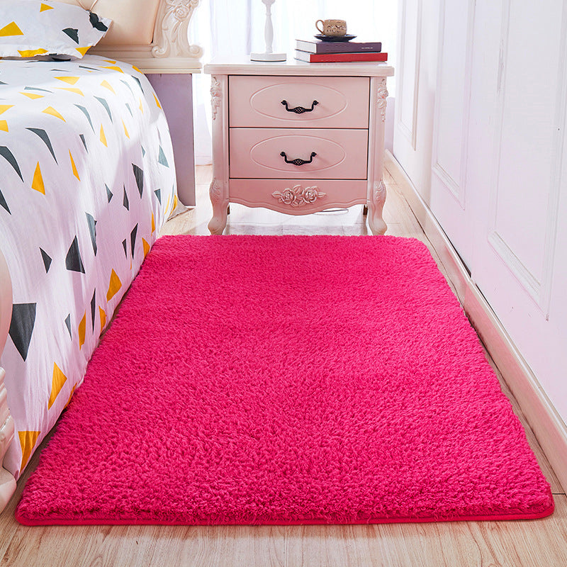 Casual Room Rug Multi-Color Solid Color Area Carpet Cotton Non-Slip Backing Washable Easy Care Rug