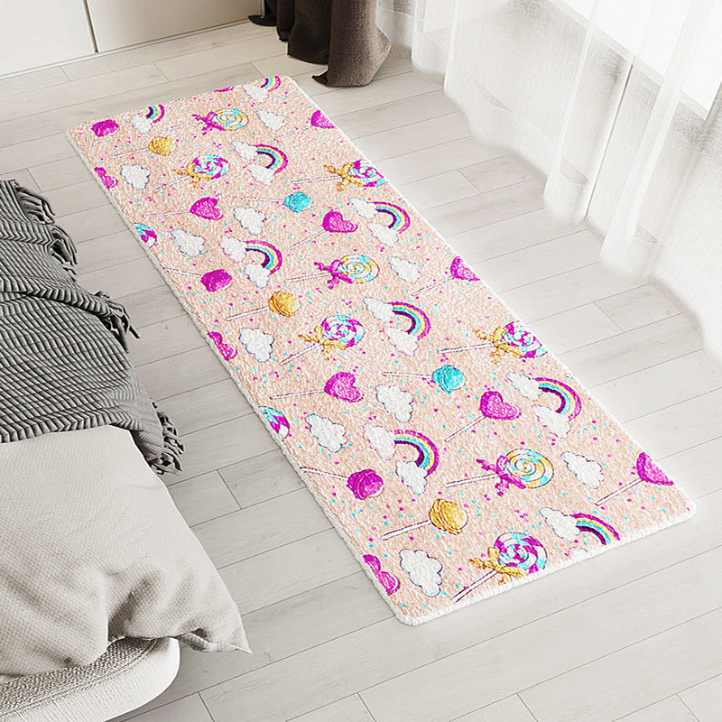 Modern Fairy Tale Rug Multi Color Blended Carpet Pet Friendly Easy Care Washable Indoor Rug for Bedroom