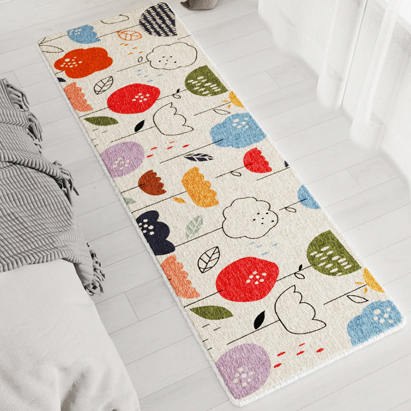 Modern Fairy Tale Rug Multi Color Blended Carpet Pet Friendly Easy Care Washable Indoor Rug for Bedroom