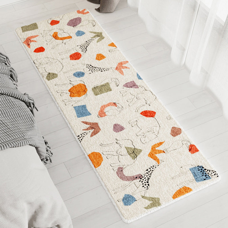 Modern Fairy Tale Rug Multi Color Blended Carpet Pet Friendly Easy Care Washable Indoor Rug for Bedroom