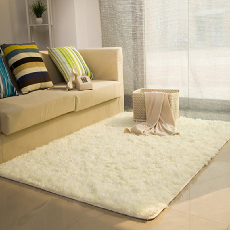 Casual Living Room Rug Multi-Colored Solid Rug Polypropylene Non-Slip Pet Friendly Area Carpet