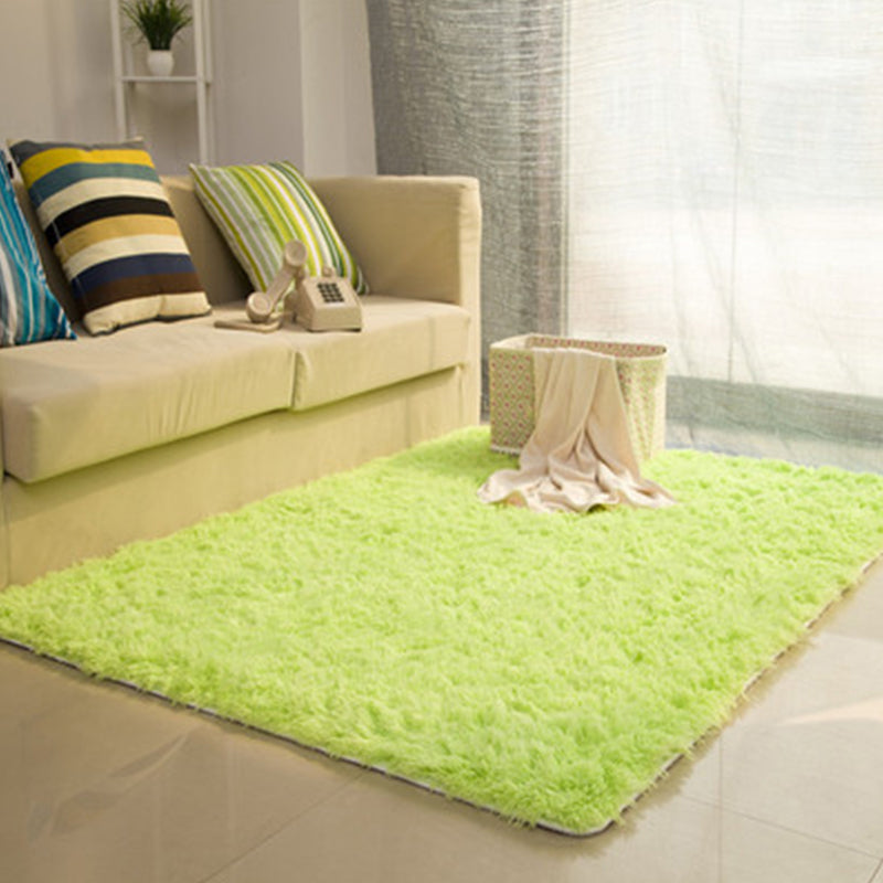 Casual Living Room Rug Multi-Colored Solid Rug Polypropylene Non-Slip Pet Friendly Area Carpet