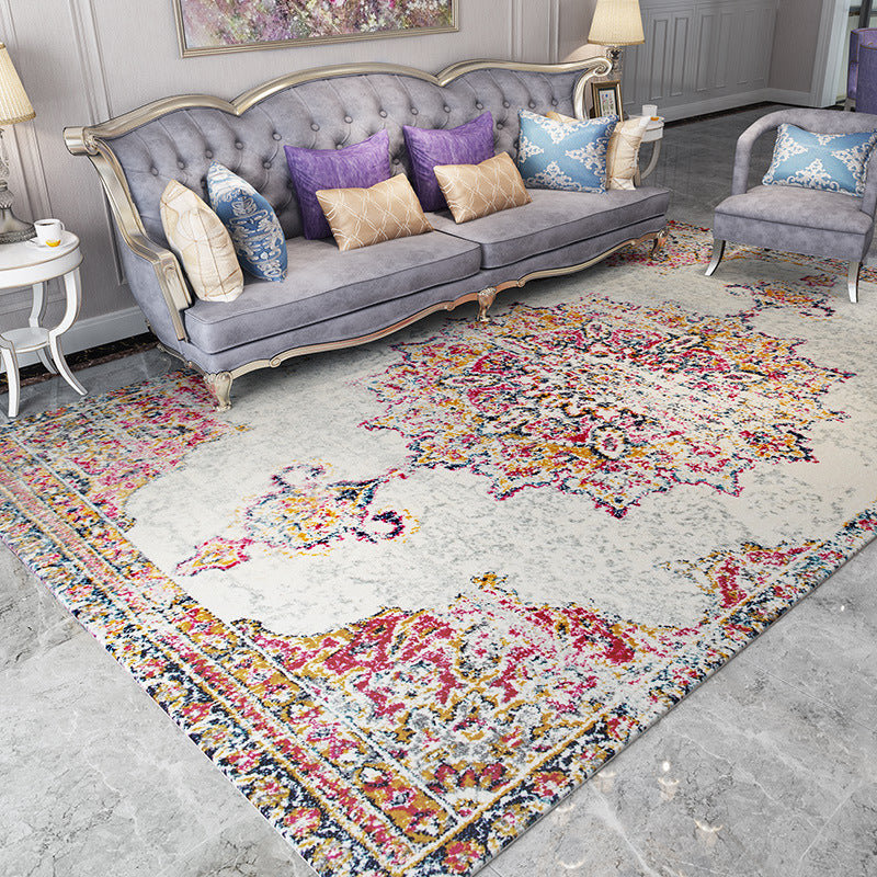 Shabby chic abstract tapijt Meerkleurig polyster binnentapijt Antislip achterkant Wasbaar tapijt voor decoratie