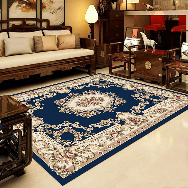 Retro Multi-Color Western Rug Synthetics Blumenmuster Bereich Teppich nicht rutschfestem Waschmaschine für Wohnzimmer