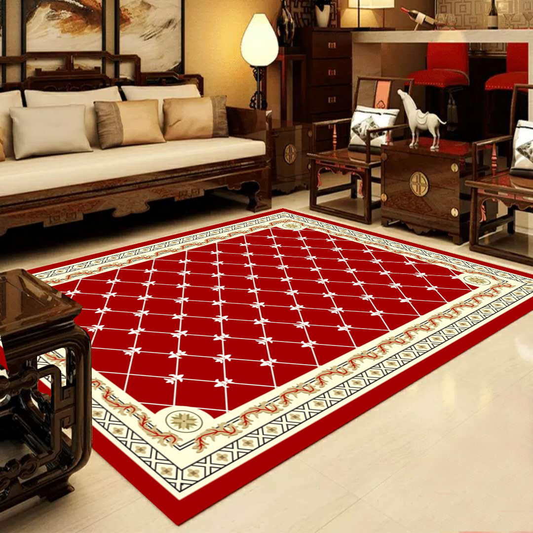 Retro Multi-Color Western Rug Synthetics Blumenmuster Bereich Teppich nicht rutschfestem Waschmaschine für Wohnzimmer