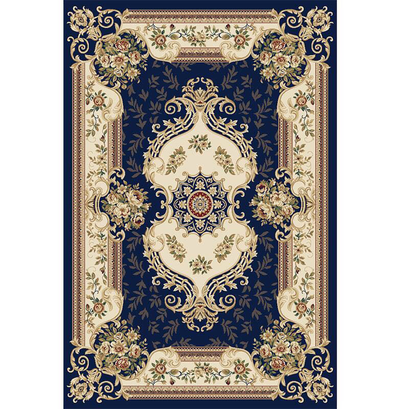 Americana Home Rug Multi Colored Printed Area Rug Polyster Non-Slip Backing Easy Care Carpet