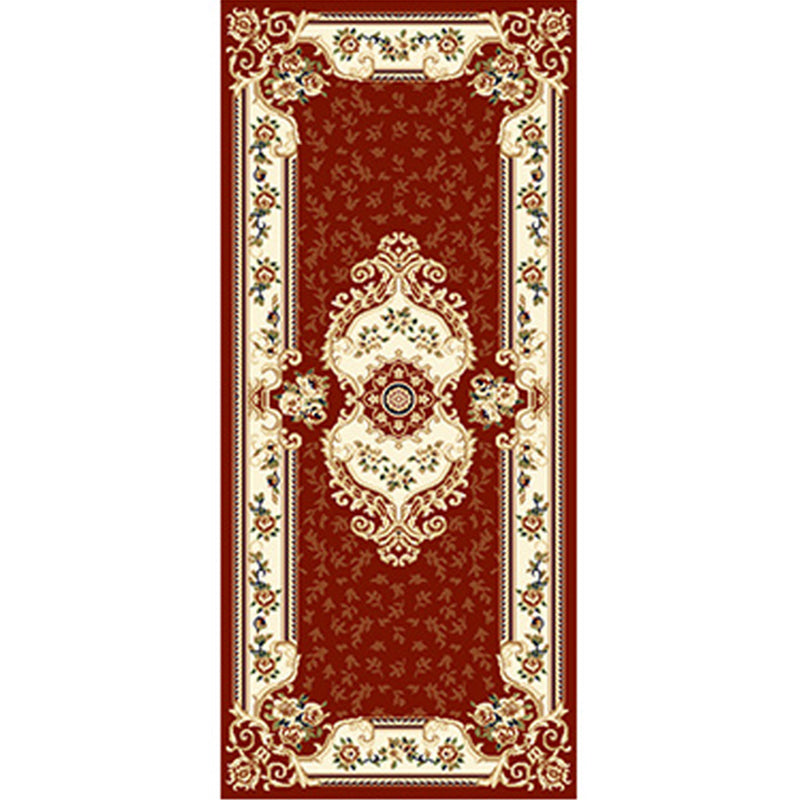 Multi Colored Western Rug Polyster Floral Printed Indoor Rug Pet Friendly Easy Care Washable Carpet for Bedroom