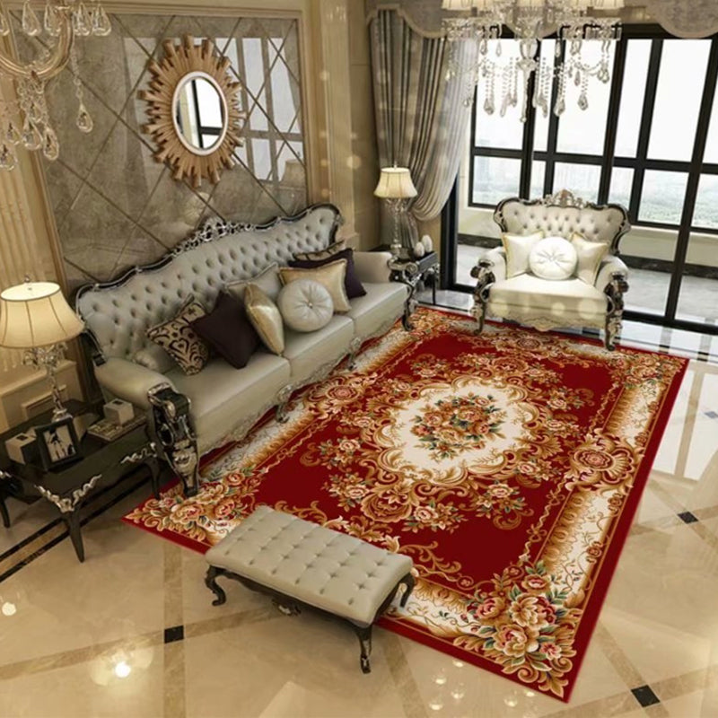 Zuidwestelijke woonkamer vloerkleed multi-gekleurde bloemen gedrukte gebied tapijt polyster niet-slip achterste gemakkelijke tapijten