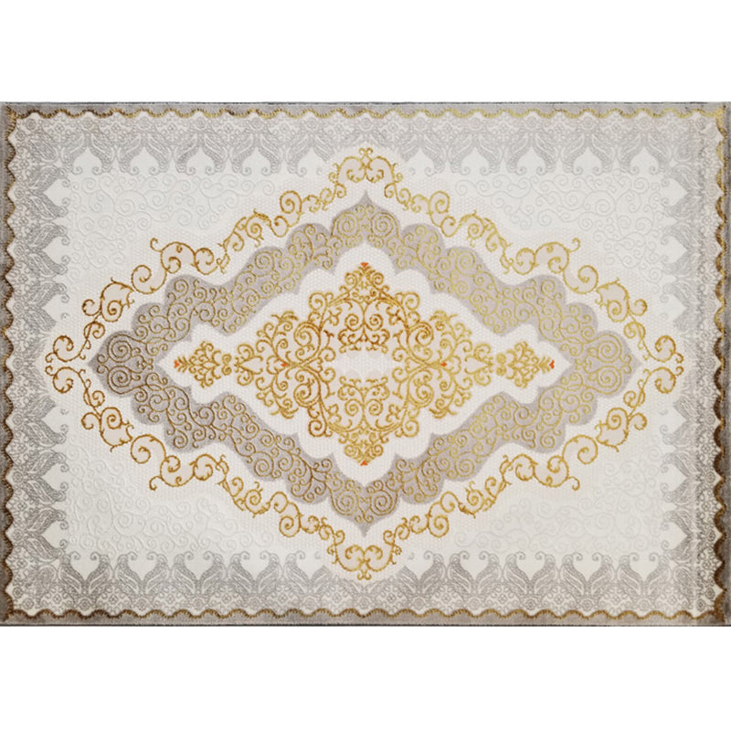 Vintage-Wohnzimmerteppich, mehrfarbiger Polypropylen-Teppich, haustierfreundlich, maschinenwaschbarer Teppich