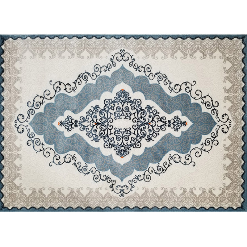 Vintage-Wohnzimmerteppich, mehrfarbiger Polypropylen-Teppich, haustierfreundlich, maschinenwaschbarer Teppich