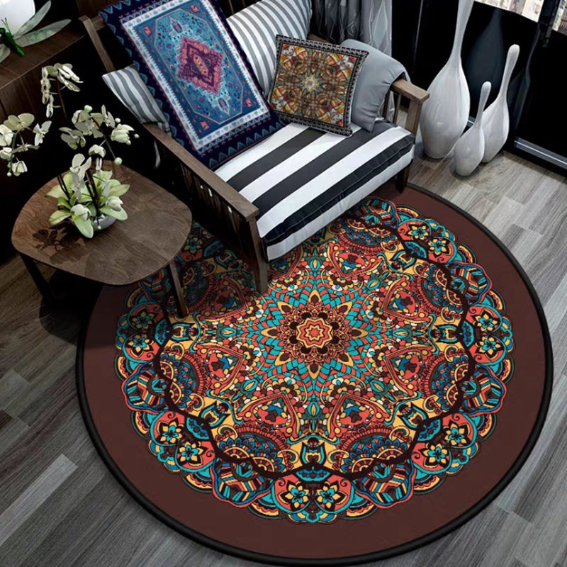 Vintage multi-kleuren tribale tapijten polypropyleen americana tapijt anti-slip huisdiervriendelijke vlekbestendig kleed voor salon