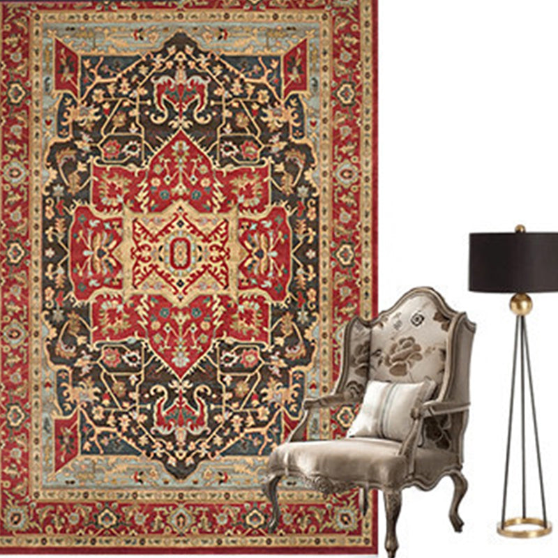 Southwestern Stammes gemustertes Teppich Multi-Farb-Polyster-Teppich nicht rutscher Maschinenwaschbarer Teppich für Wohnzimmer