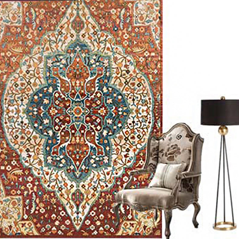 Southwestern Stammes gemustertes Teppich Multi-Farb-Polyster-Teppich nicht rutscher Maschinenwaschbarer Teppich für Wohnzimmer