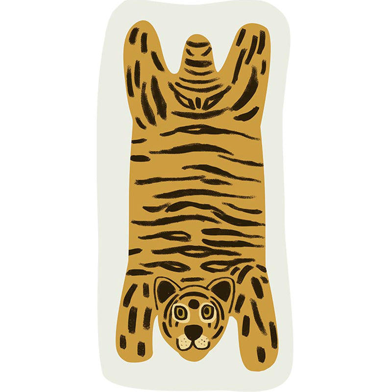 Irregular Shape Animal Skin Rug Multicolor Casual Carpet Polyster Anti-Slip Backing Washable Rug for Kids