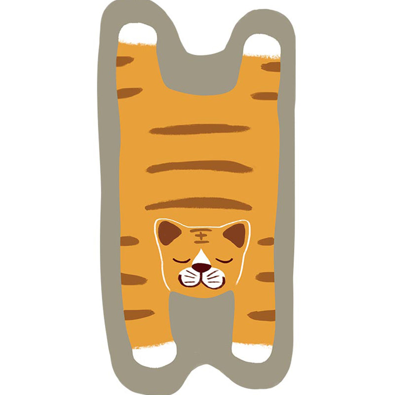 Irregular Shape Animal Skin Rug Multicolor Casual Carpet Polyster Anti-Slip Backing Washable Rug for Kids