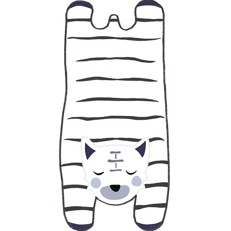 Irregular Shape Animal Skin Rug Multicolor Casual Carpet Polyster Anti-Slip Backing Washable Rug for Kids