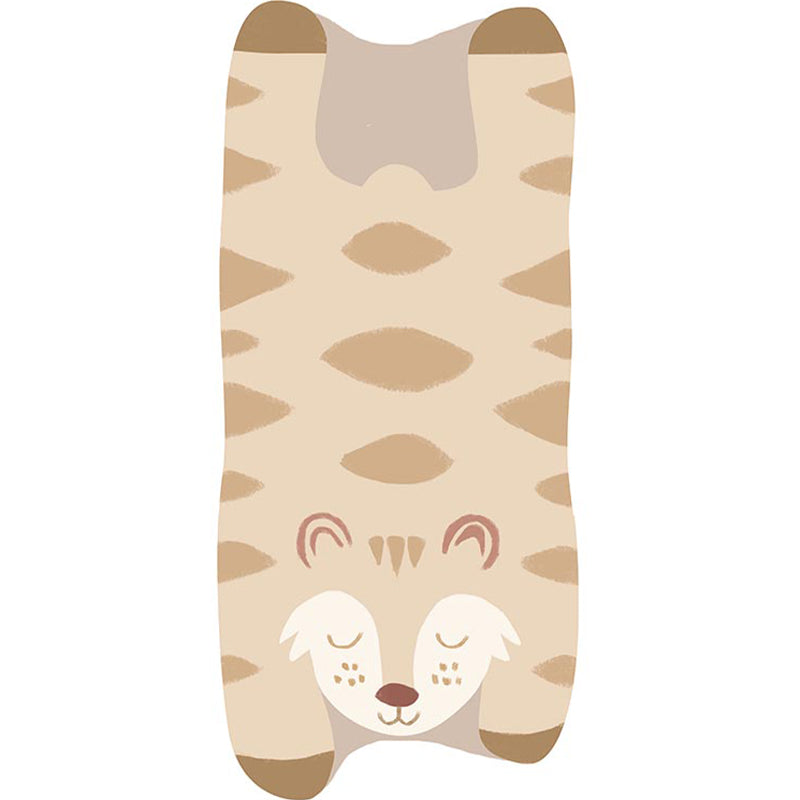 Irregular Shape Animal Skin Rug Multicolor Casual Carpet Polyster Anti-Slip Backing Washable Rug for Kids