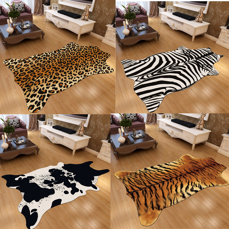 Novelty Shape Animal Skin Rug Multi-Color Creative Area Rug Synthetics Non-Slip Easy Care Carpet for Living Room