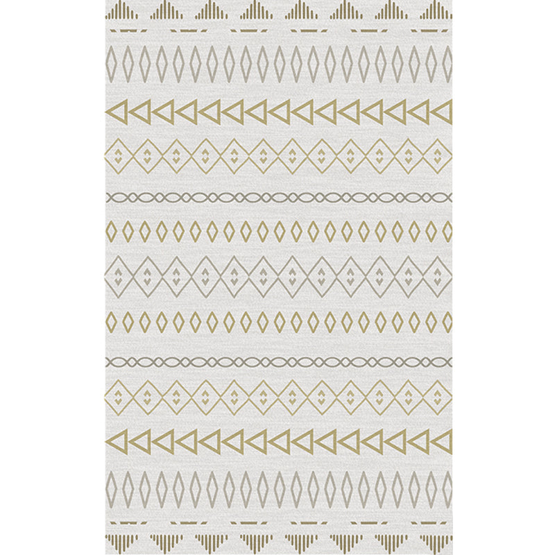 Boho Living Room Rug Multi-Color Geometric Pattern Carpet Flax Environmental Handmade Rug with Tassel