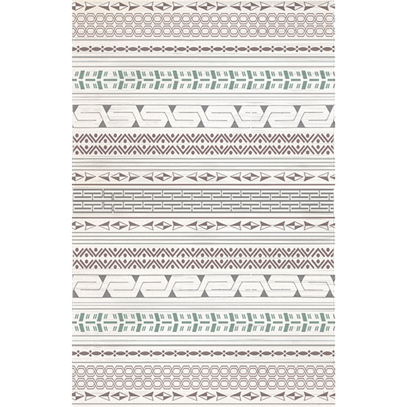 Boho Living Room Rug Multi-Color Geometric Pattern Carpet Flax Environmental Handmade Rug with Tassel