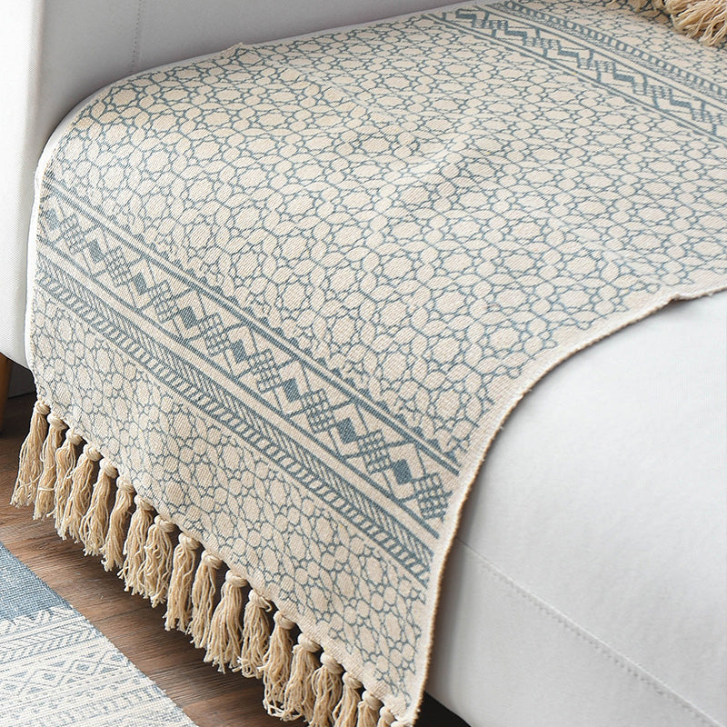 Western Schlafzimmer Teppich Mehrfachfarbene geometrische Druckteppichpolyster Handwebendtierfreundlicher Bereich Teppich mit Fransen