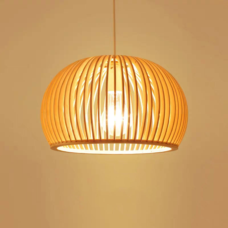 Luce a soffitto geometrica in legno Modern a sospensione a sospensione singola per il ristorante