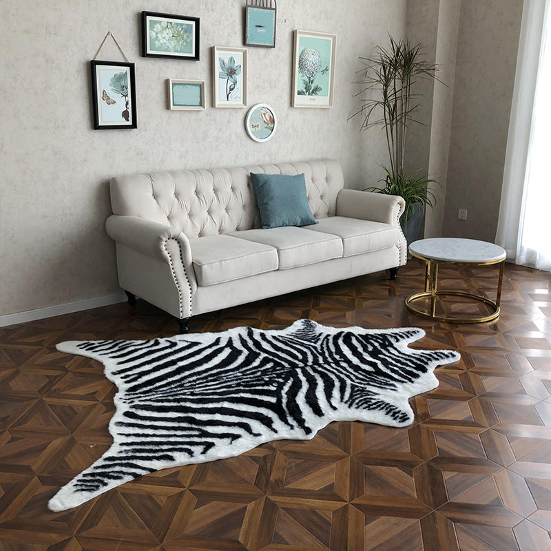 Mehrfarbiger, einzigartiger Teppich, Acryl-Teppich mit Tierhautmuster, pflegeleichter, maschinenwaschbarer Teppich zur Dekoration