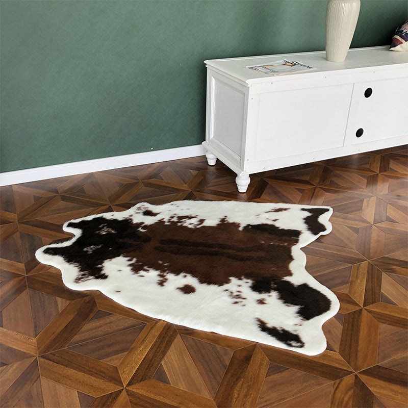 Modern Living Room Rug Multi-Colored Animal Skin Area Carpet Acrylic Pet Friendly Washable Indoor Rug