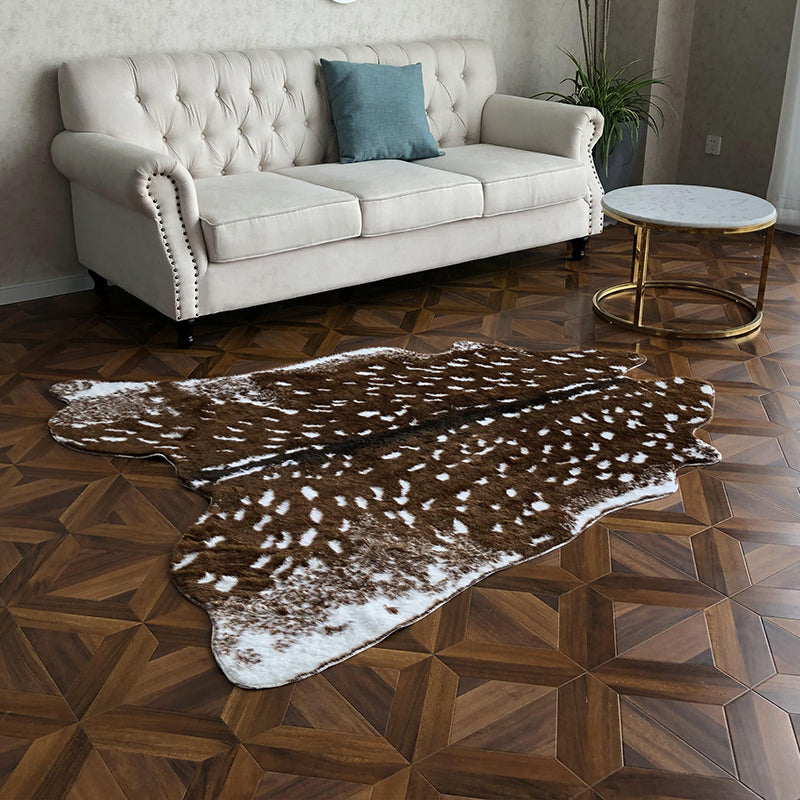 Modern Living Room Rug Multi-Colored Animal Skin Area Carpet Acrylic Pet Friendly Washable Indoor Rug