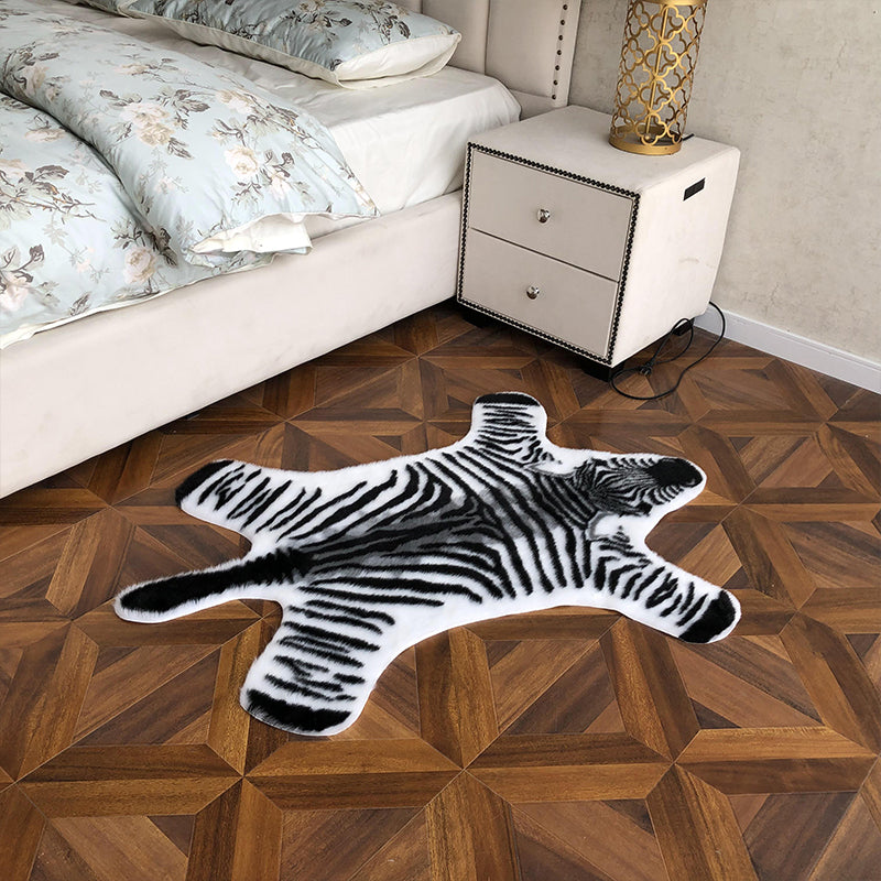 Modern Living Room Rug Multi-Colored Animal Skin Area Carpet Acrylic Pet Friendly Washable Indoor Rug