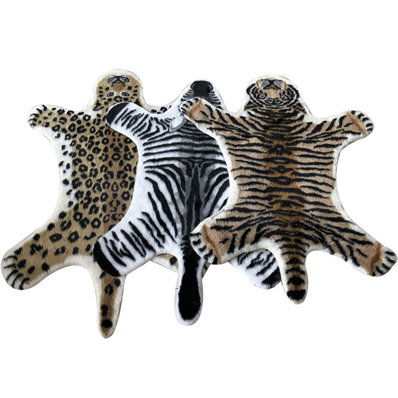 Modern Living Room Rug Multi-Colored Animal Skin Area Carpet Acrylic Pet Friendly Washable Indoor Rug
