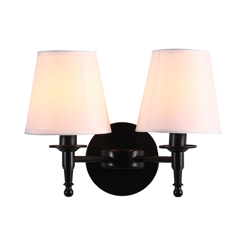 Wandleuchte aus Stoff mit Eimerschirm, Wandleuchte im Vintage-Stil, für Flur, Wandmontage