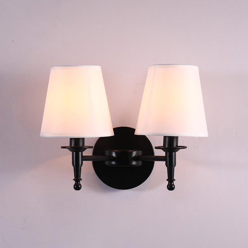 Wandleuchte aus Stoff mit Eimerschirm, Wandleuchte im Vintage-Stil, für Flur, Wandmontage