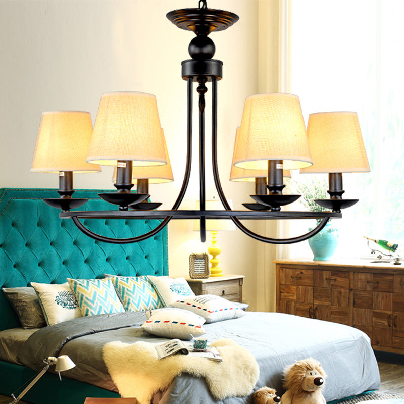 Tono de cubo tela iluminación de techo de la sala de estar tradicional lámpara de lámpara