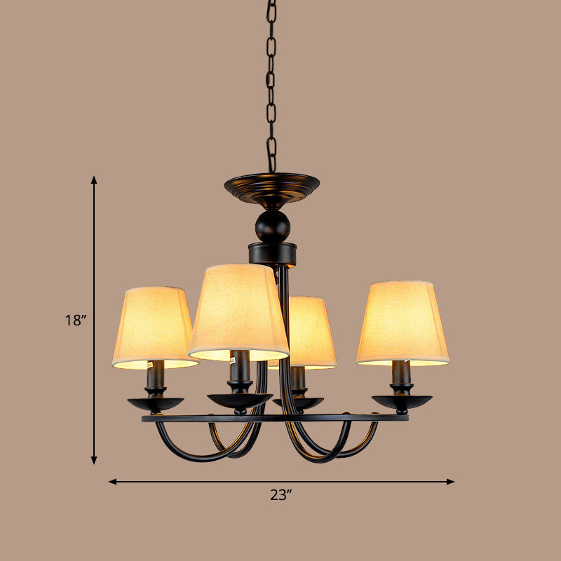 Tono de cubo tela iluminación de techo de la sala de estar tradicional lámpara de lámpara