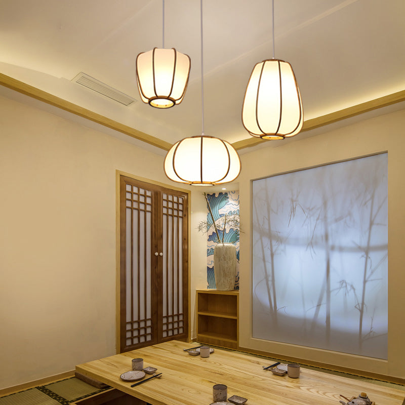 Handgewebte Anhänger Licht zeitgenössischer Bambus-Leuchten mit einer Fusion von Bambus