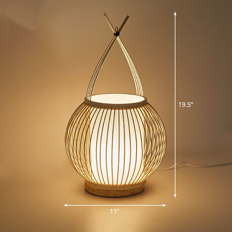 South-East Asia Basket Table Light Bamboo Single Restaurant Accordimento Accensione in legno