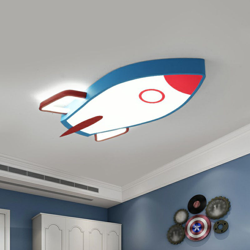 Airplane Shaped Flush Ceiling Light Kids Acrylic Child Room LED Flush Mount Lighting Fixture