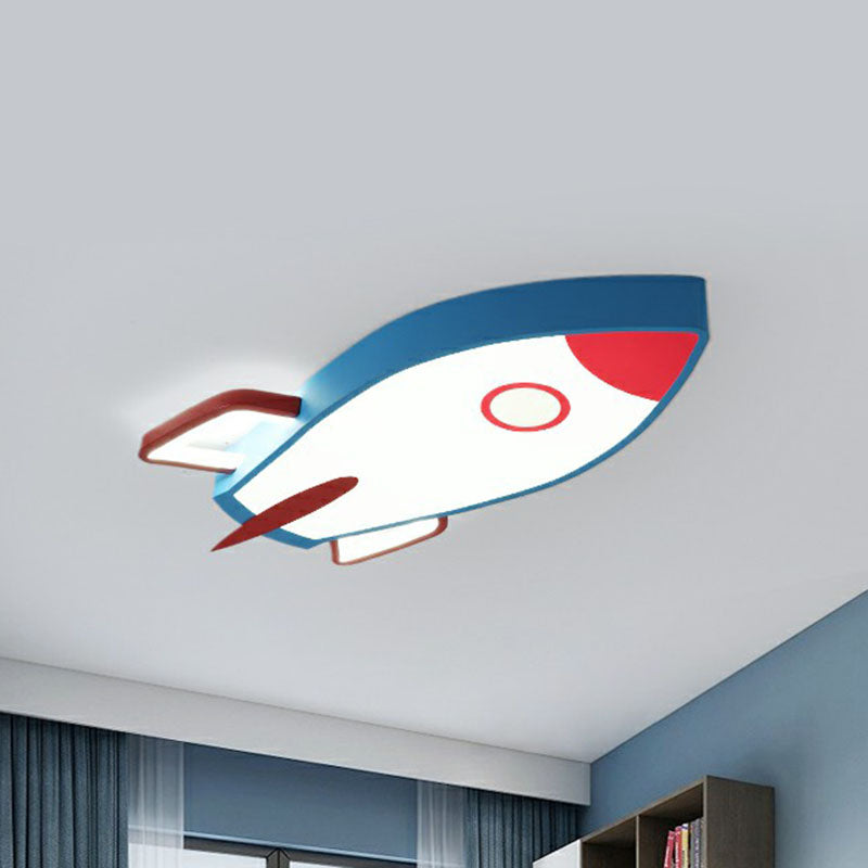 Airplane Shaped Flush Ceiling Light Kids Acrylic Child Room LED Flush Mount Lighting Fixture