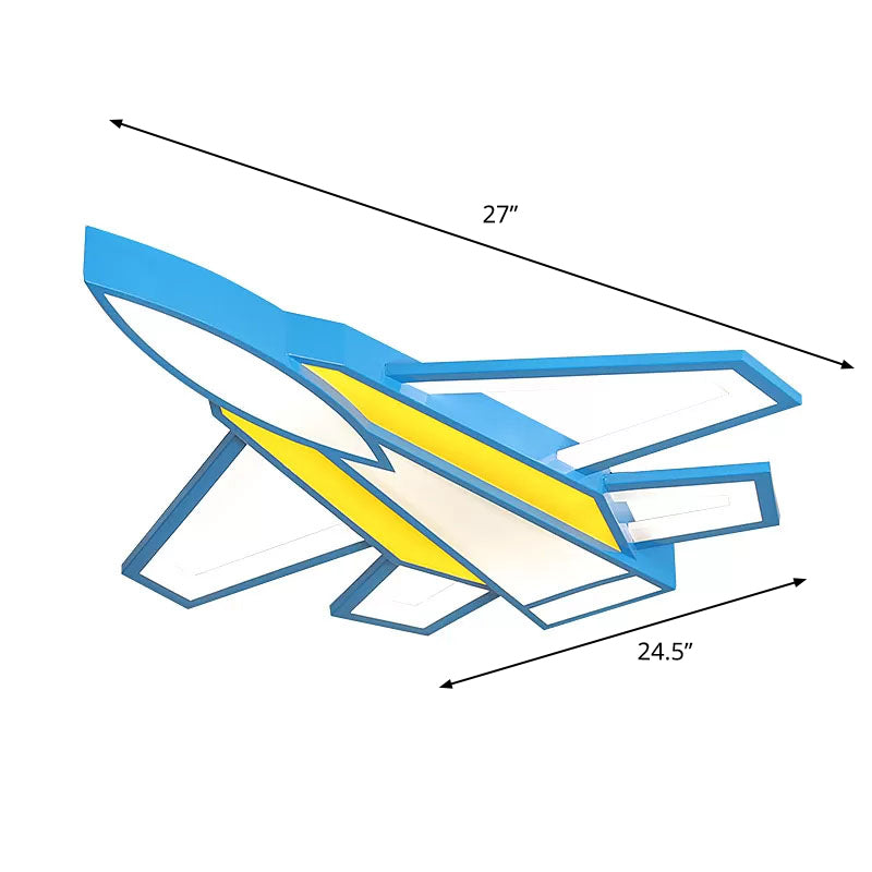 Luz del techo de la aeronave amarilla Luz de montaje de LED de acrílico para niños
