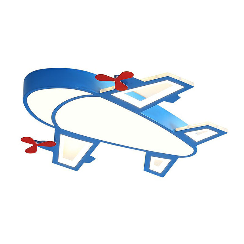 Simplicity Plane LED-Unterputzleuchte, Acryl-Deckenleuchte für Kinderzimmer, Unterputzmontage in Blau