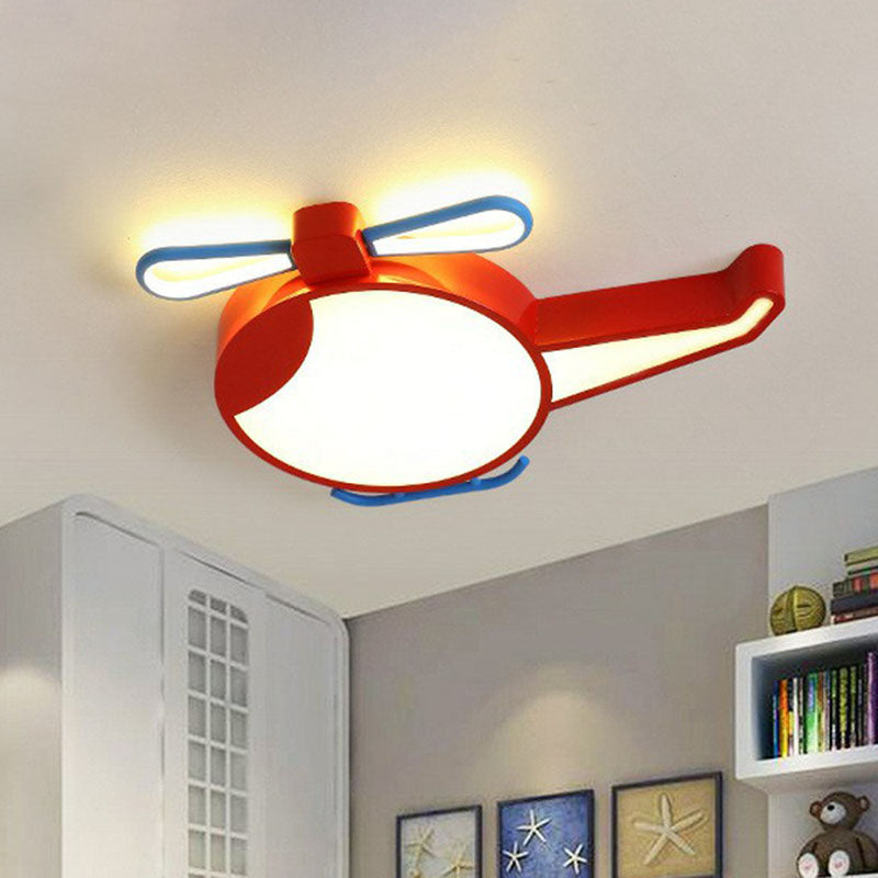 Helicopter Flush Light Minimalist Acrylic Nursery LED Flush Mount Lighting Fixture