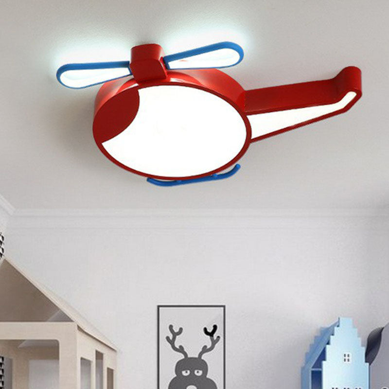 Helicopter Flush Light Minimalist Acrylic Nursery LED Flush Mount Lighting Fixture